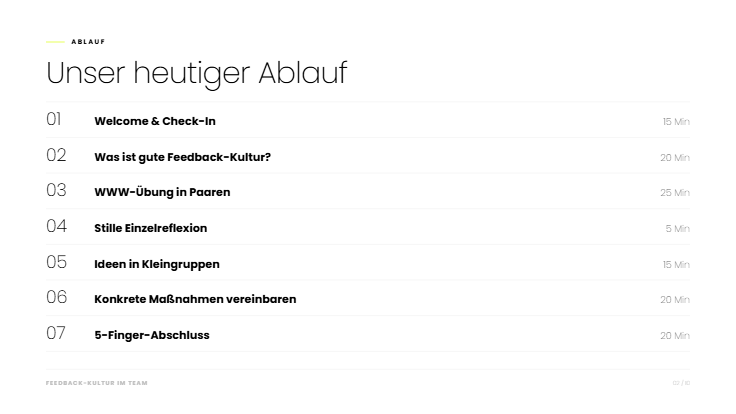 Folie: Agenda