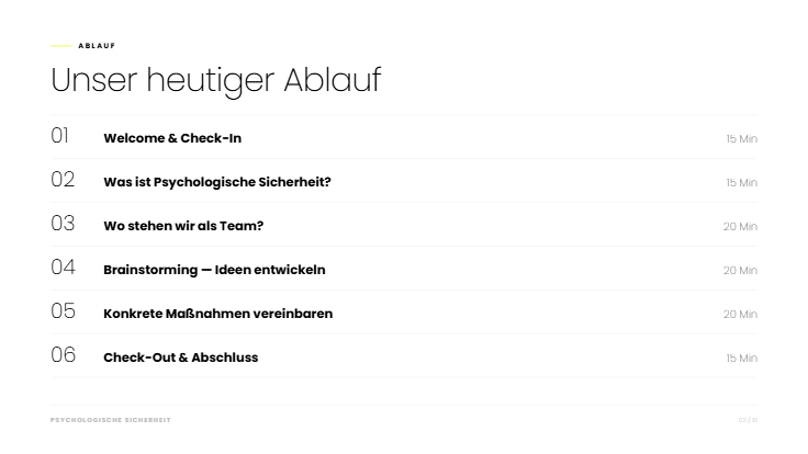 Folie: Agenda